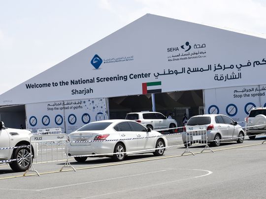 SEHA drive through National Screening Center; covid-19 in UAE