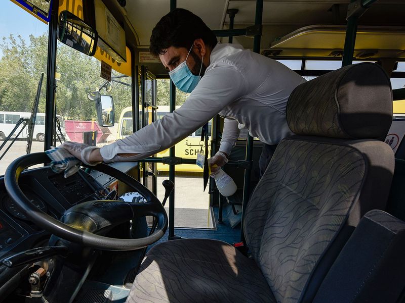 Dubai Bus cleaning 