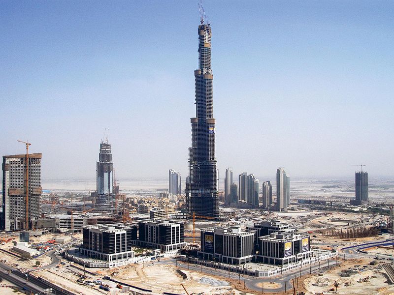 Burj Khalifa construction 2010