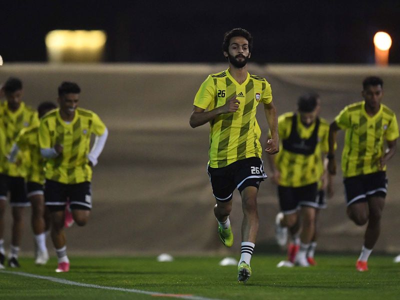 UAE football team in training