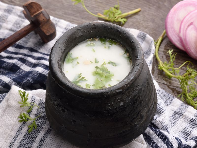 Buttermilk with pepper and coriander