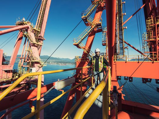 Stock DP WORLD Vancouver port