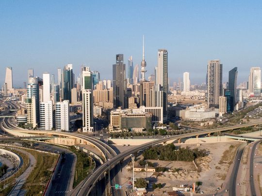 Stock Kuwait skyline city