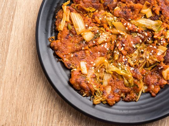 Kimchi pancakes 