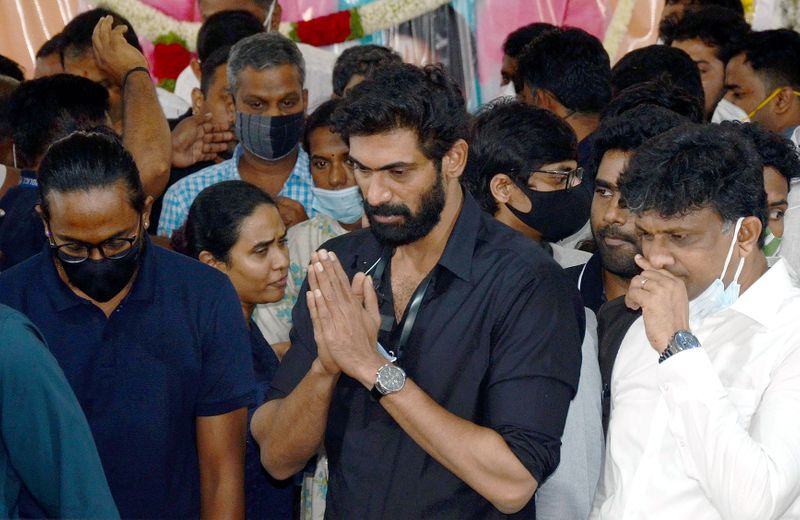 Rana Daggubati at Puneeth Rajkumar's funeral