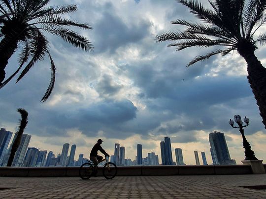 STOCK WEATHER CLOUD DUBAI