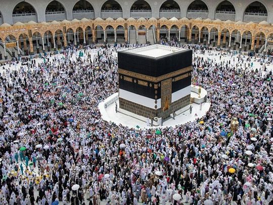 Hajj pilgrims perform the Farewell Tawaf