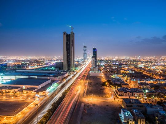 Stock - Saudi economy / Riyadh skyline