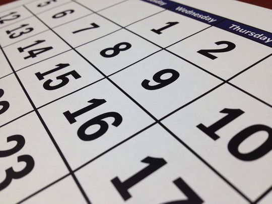 stock image of calendar