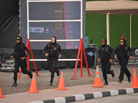 dubai police women swat team at uae swat challenge 2023 in dubai