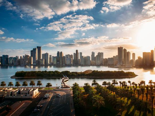 Stock Sharjah skyline