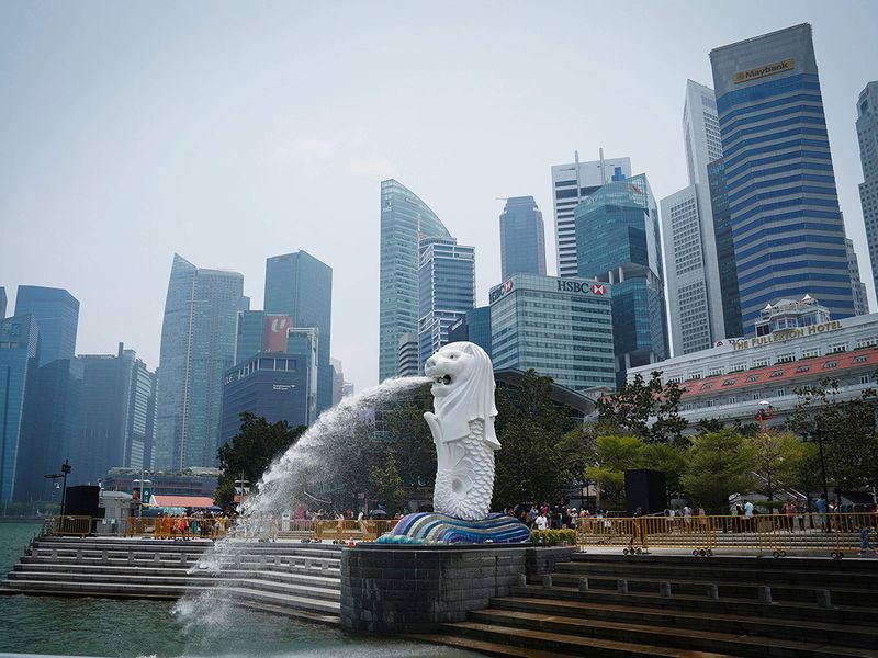 Singapore city skyline