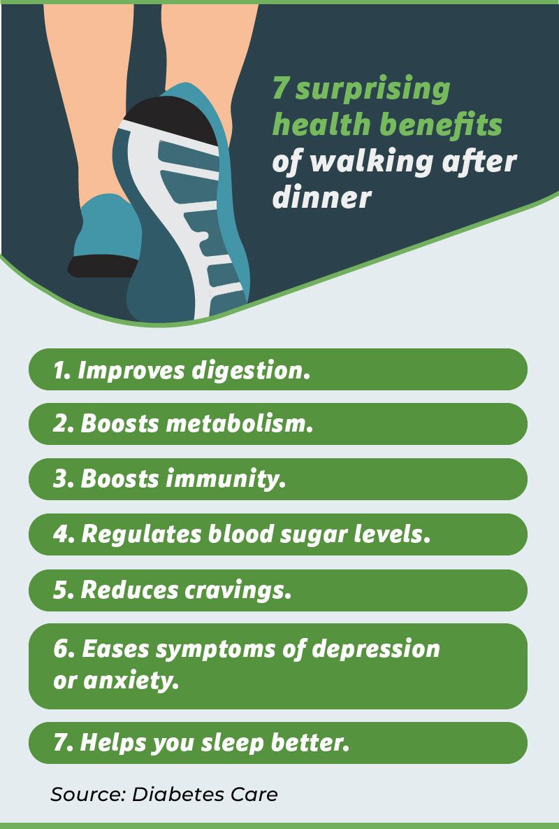 benefits of walking after dinner