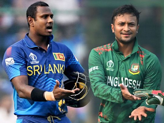 Angelo Mathews and Shakib Al Hasan 