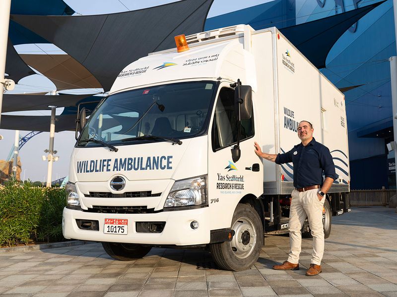 Diaz helps operate the region’s first marine wildlife rescue ambulance service.