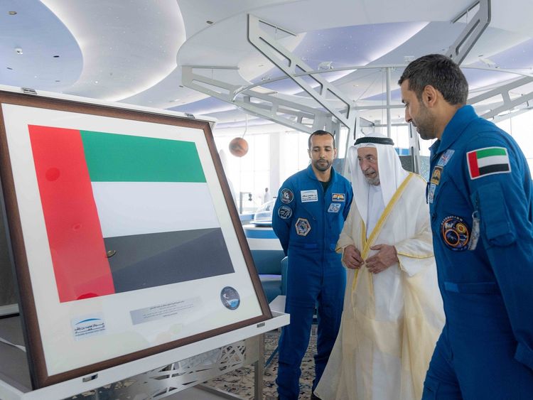 Dr Sheikh Sultan meets UAE astronauts