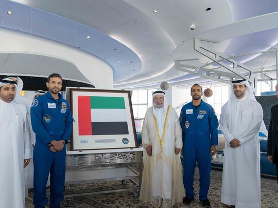 Dr Sheikh Sultan meets UAE astronauts