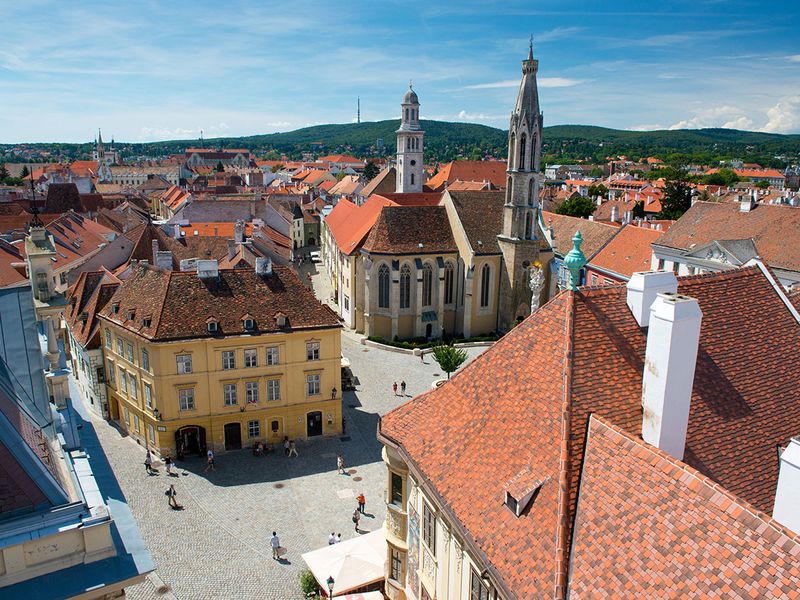 STOCK Sopron, Hungary skyline