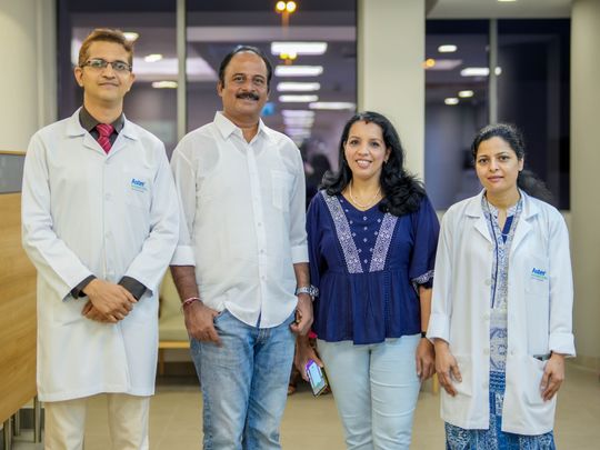 Vijayalakshmi Ajit Kumar, accompanied by her husband, Dr. Kranti Lohokare Jadhav & Dr. Sandeep Janardan Tandel-1702877570102