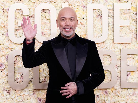 Host Jo Koy arrives at the 81st Golden Globe Awards on Sunday, Jan. 7, 2024, at the Beverly Hilton in Beverly Hills, Calif.