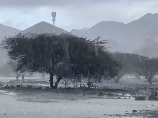 Rain in Fujairah