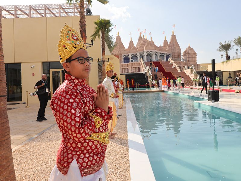 Guest during inauguration of BAPS Hindu Mandir in Abu Dhabi on Feb 24, 2024