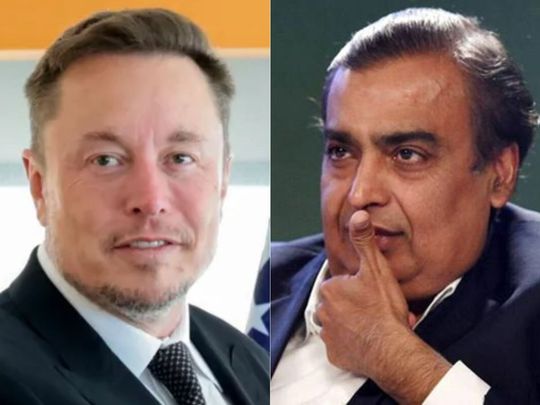 Elon Musk and Mukesh Ambani